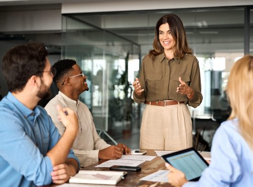 Happy,Middle,Aged,Business,Woman,Executive,Ceo,Leader,Discussing,Project Happy,Middle,Aged,Business,Woman,Executive,Ceo,Leader,Discussing,Project